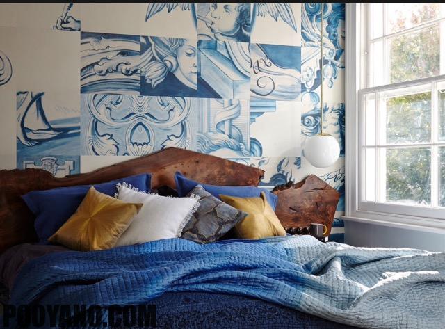 استفاده از رنگ آبی برای تغییر فضای اتاق خواب