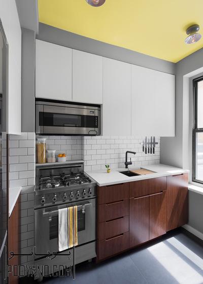 طراحی هوشمندانه برای بزرگ نشان دادن آشپزخانه کوچک