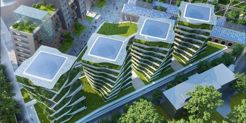 طرح پیشنهادی شهر پایدار خودکفا در طرح جامعه شهری توسط شرکت معماری Città della Scienza