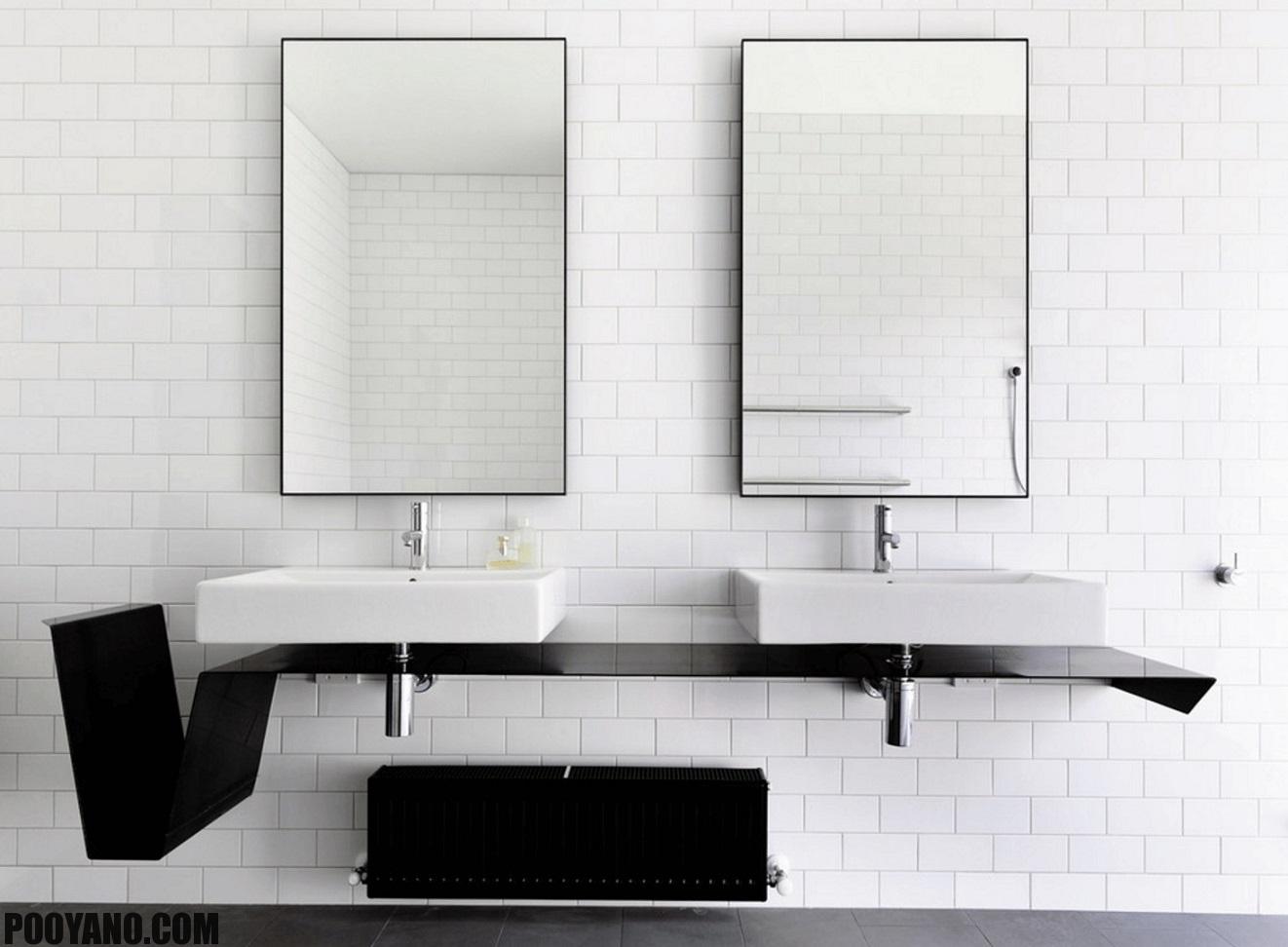 سایت پویانو- چند ایده مختلف از آینه حمام