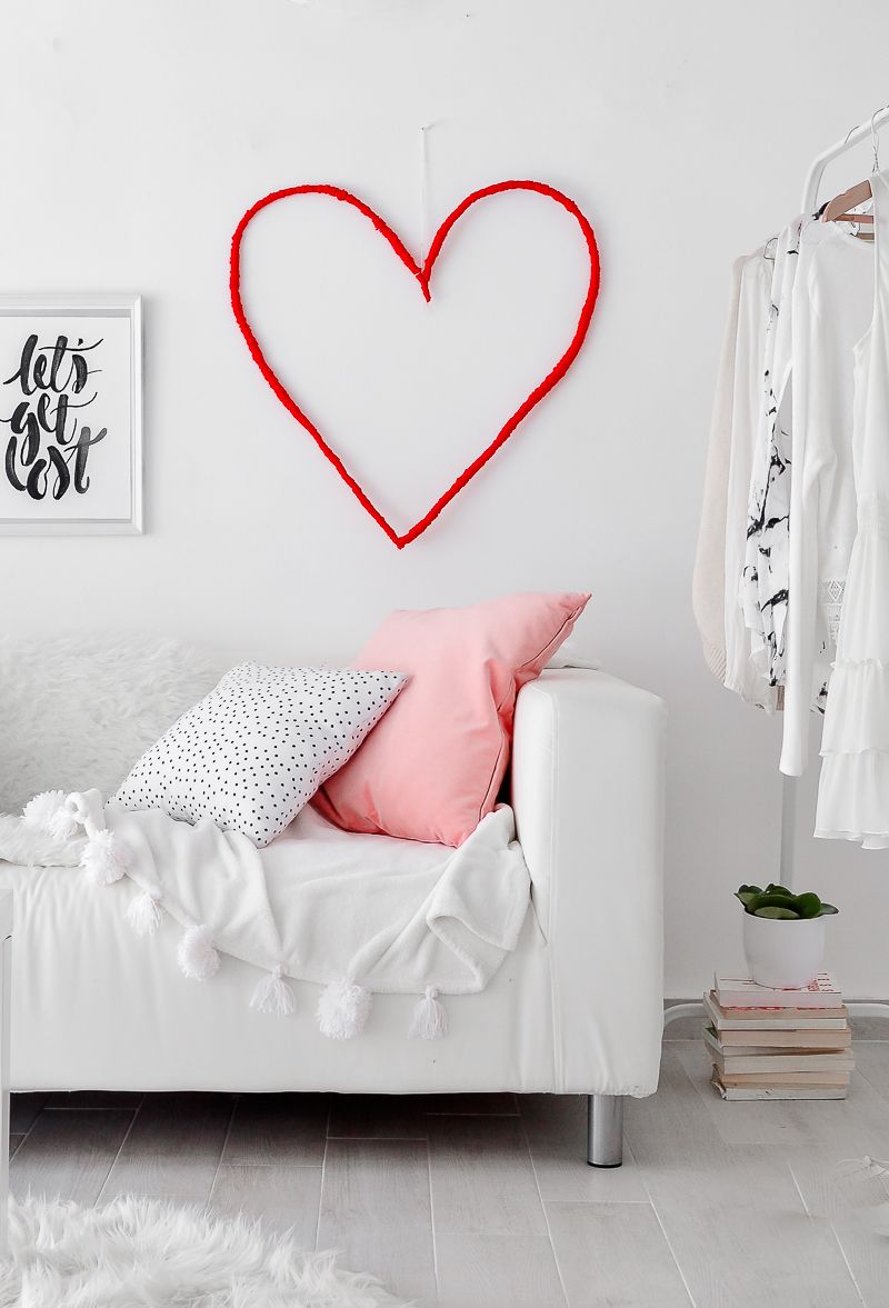 سایت پویانو-ایده هنری دیواری قلب برای روز ولنتایبن
