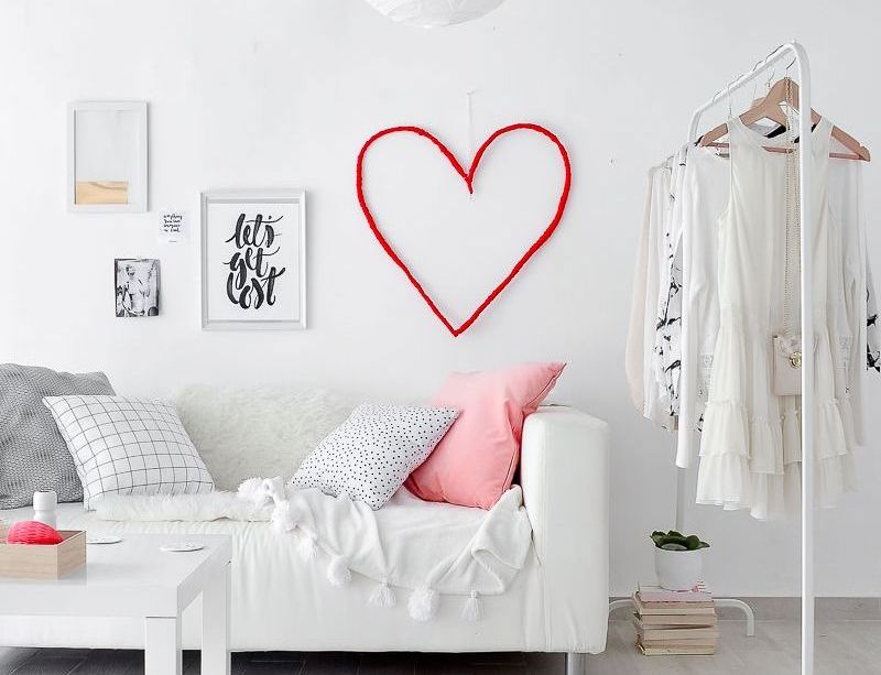 سایت پویانو-ایده هنری دیواری قلب برای روز ولنتایبن