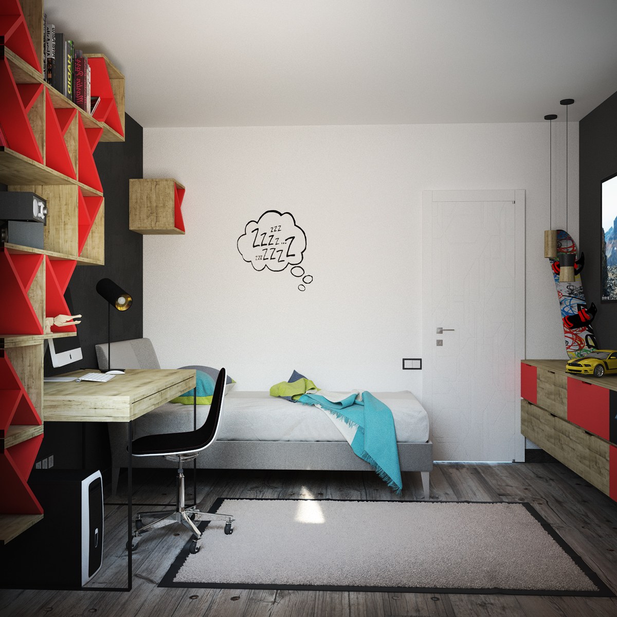 ایده‌های اتاق خواب سایت پویانو-ایده فوق‌العاده رنگارنگ برای دکوراسیون اتاق کودکان و نوجوانان