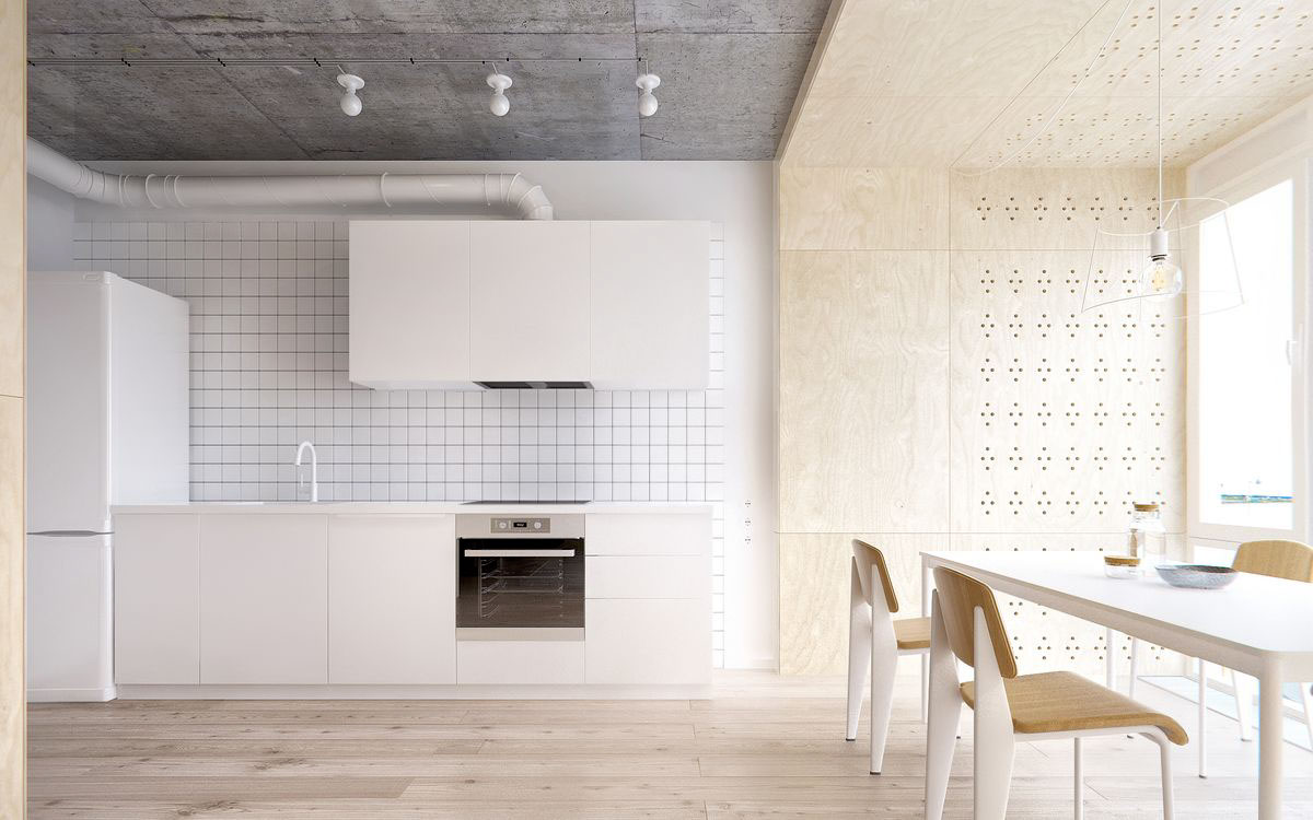 سایت پویانو- ایده هایی برای اشپزخانه های سفید و چوبی 