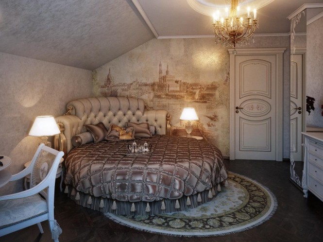 طراحی داخلی اتاق خواب های مجلل با ظرافت های کلاسیک