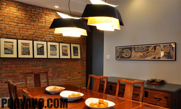 سایت پویانو-دیوار آجری اتاق غذاخوری