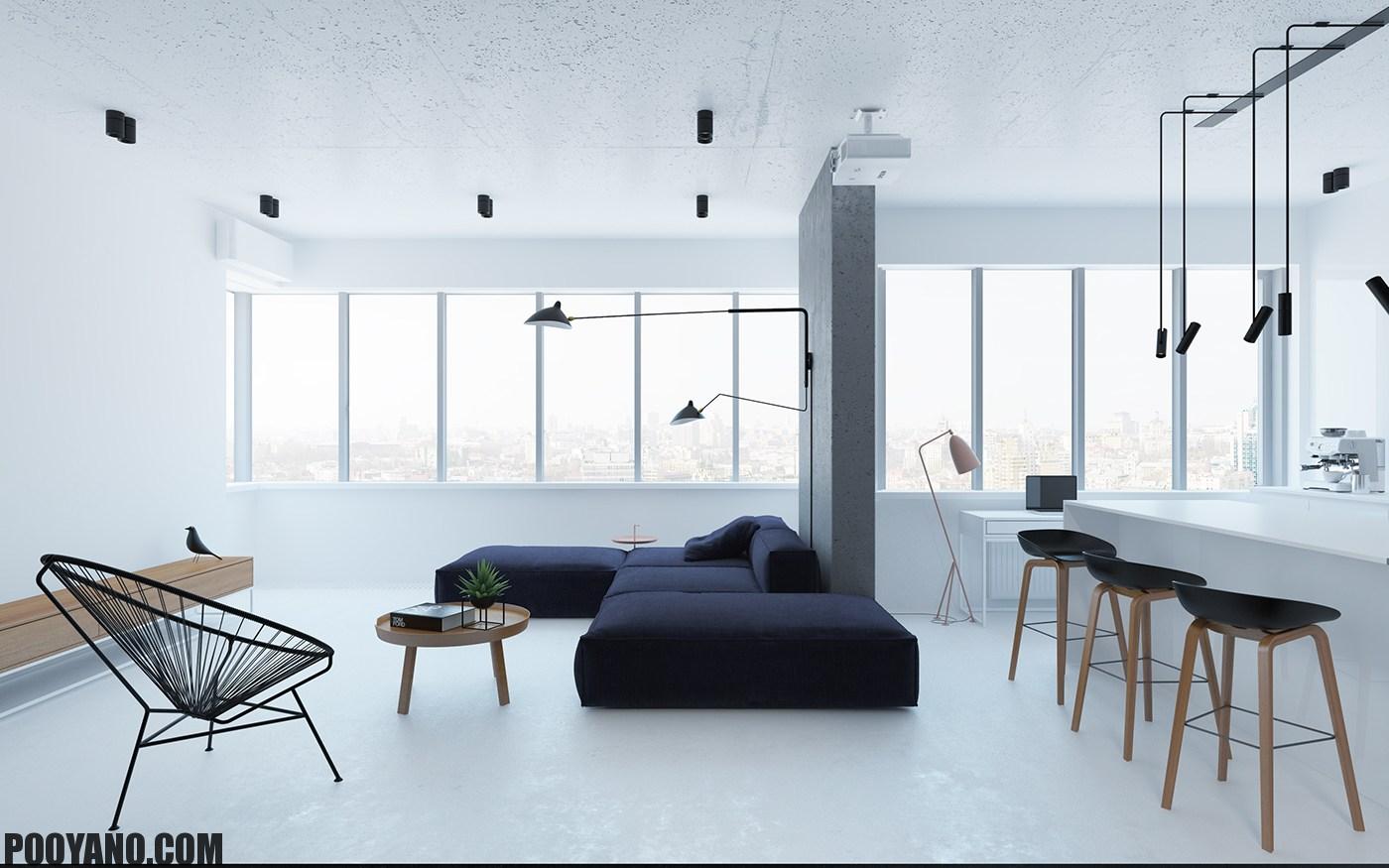سایت پویانو- طراحی داخلی خانه مدرن