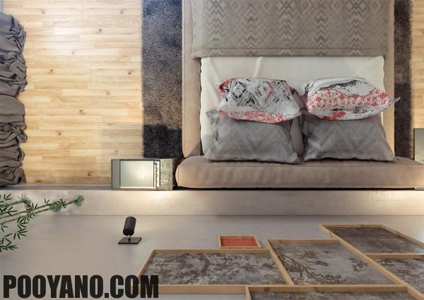 سایت پویانو-استفاده از پنل های چوبی در آپارتمان