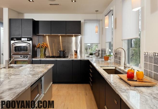 سایت پویانو-رنگ مشکی در دکوراسیون آشپزخانه 