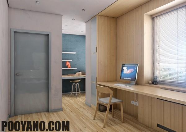 سایت پویانو-استفاده از پنل های چوبی در آپارتمان