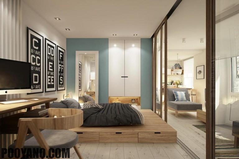 طراحی داخلی آپارتمان های یک خوابه