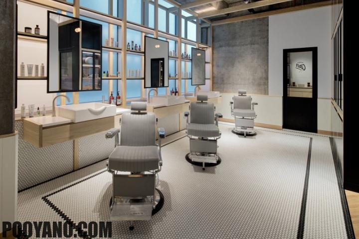 طراحی دکوراسیون آرایشگاه مردانه