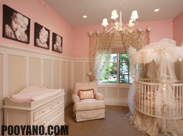 مدل تخت خواب گرد برای اتاق نوزادان