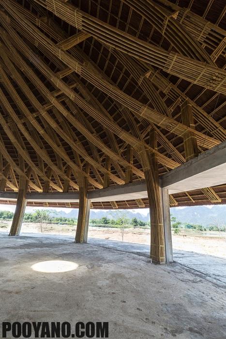 طراحی معماری یک رستوران با بامبو در ویتنام