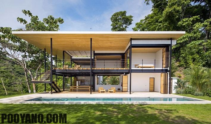 طراحی معماری خانه ای با منظری تماشایی