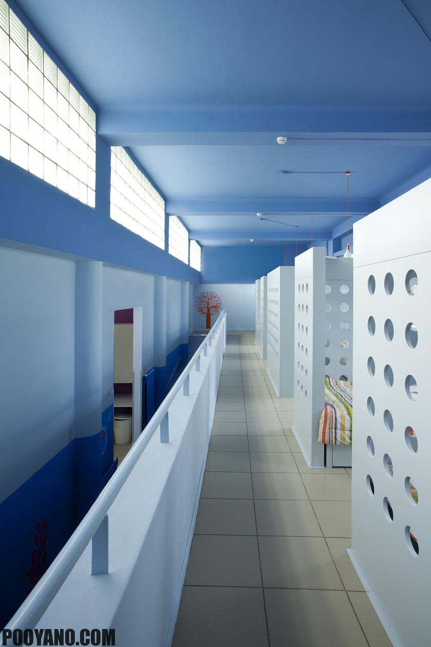 طراحی داخلی یک خوابگاه برای مرکز توانبخشی کودکان