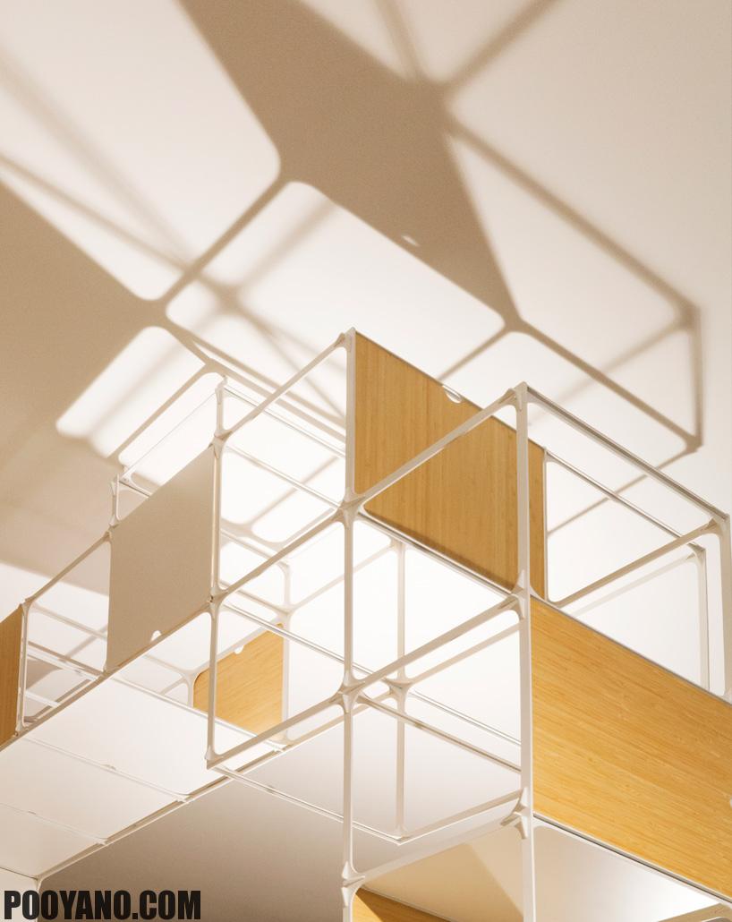 طراحی داخلی یک آپارتمان پاریسی با قاب های چند عملکردی