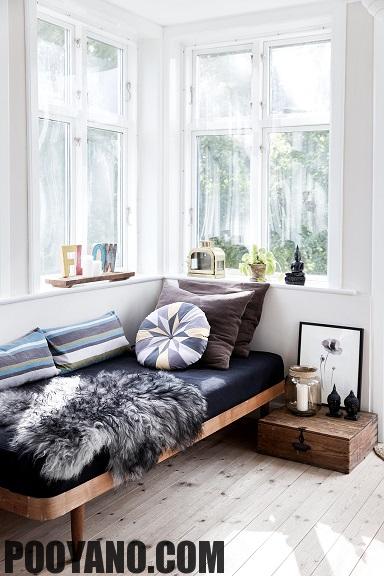 ایده طراحی داخلی از کاناپه هایی که تبدیل به تخت می­شوند
