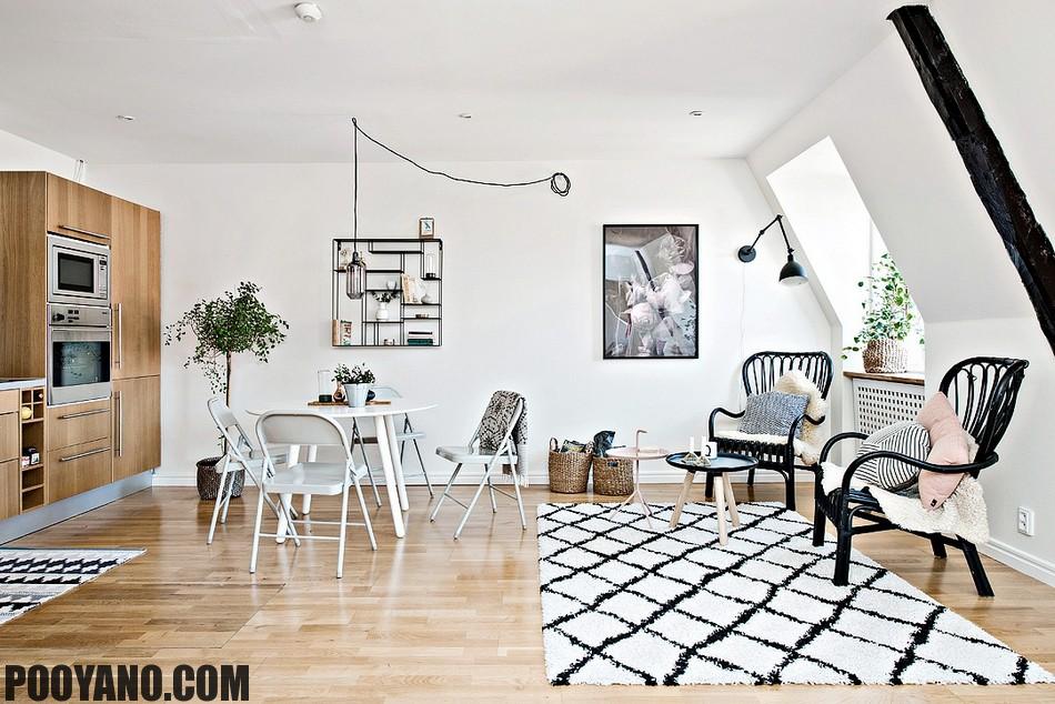 طراحی داخلی آپارتمان های کوچک : 50 متر مربع یا کمتر