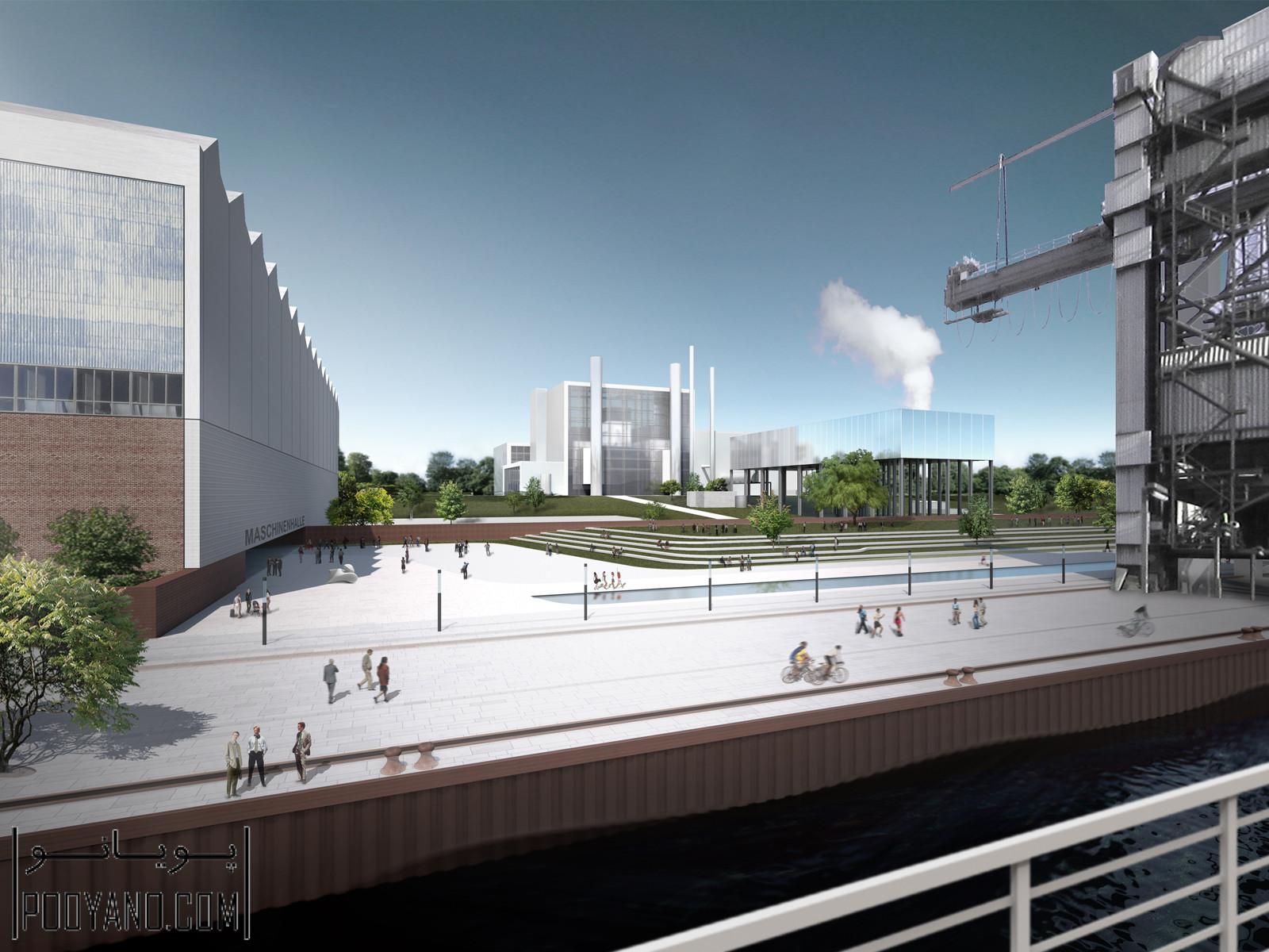 طراحی معماری نیروگاه گاز و بخار در آلمان