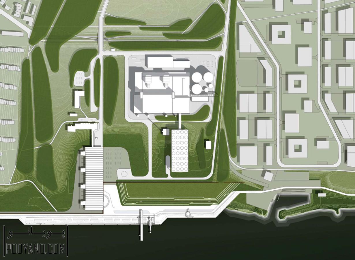 طراحی معماری نیروگاه گاز و بخار در آلمان