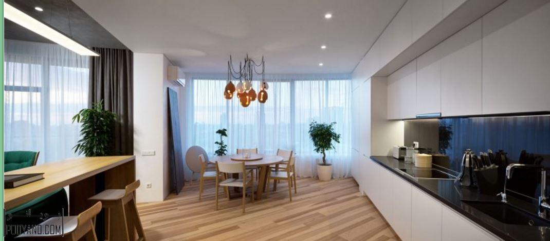 طراحی داخلی آپارتمان به سبک مینیمال