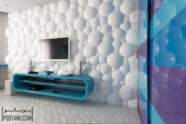 پنل دیواری حبابی 3D ساخته شده از PVC برای تزئین اتاق