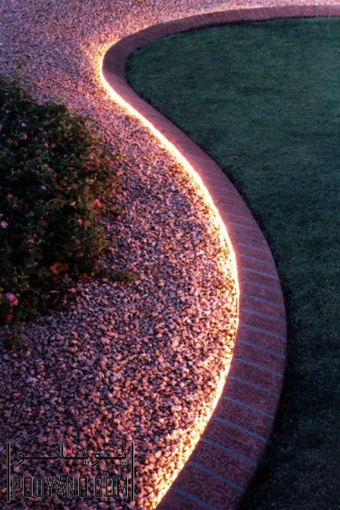نورپردازی مخفی یا طراحی نور مخفی باغچه
