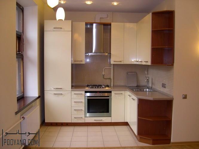 راه حل‌هایی برای کابینت های آشپزخانه های کوچک- شلف هایی در حاشیه ی کابینت