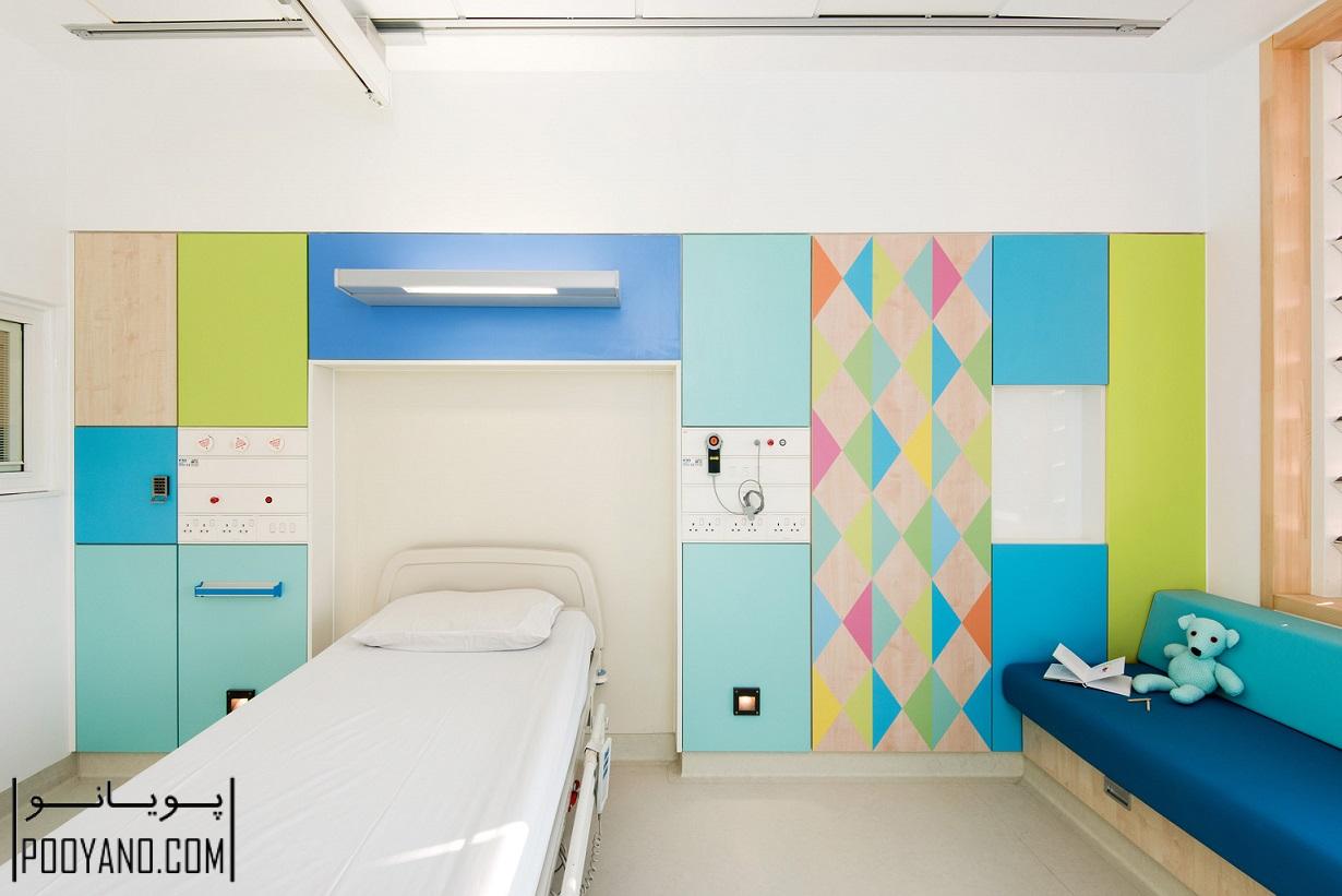 07 طراحی داخلی بیمارستان کودکان Sheffield با رنگ و نور توسط دیزاینر Morag Myerscough