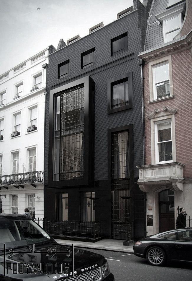 نمای سیاه ساختمان