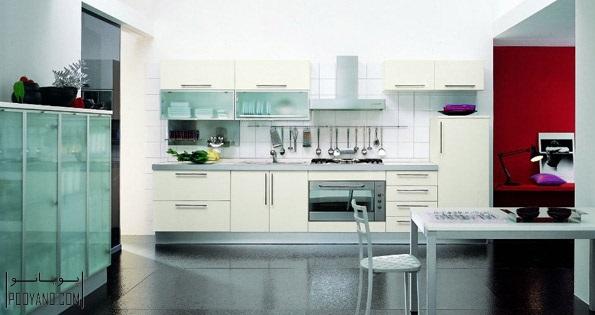 مدل کابینت آشپزخانه هایگلاس در رنگ‌های متمایز و خیره کننده ؛ طراحی کابینت آشپزخانه های گلس و براق