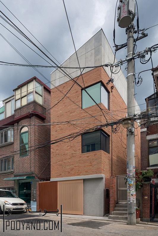 قرار دادن اتاق های انعطاف پذیر روی طبقات مستقل خانه باریک و بلند در سئول ؛ شرکت معماری دوستان FHHH