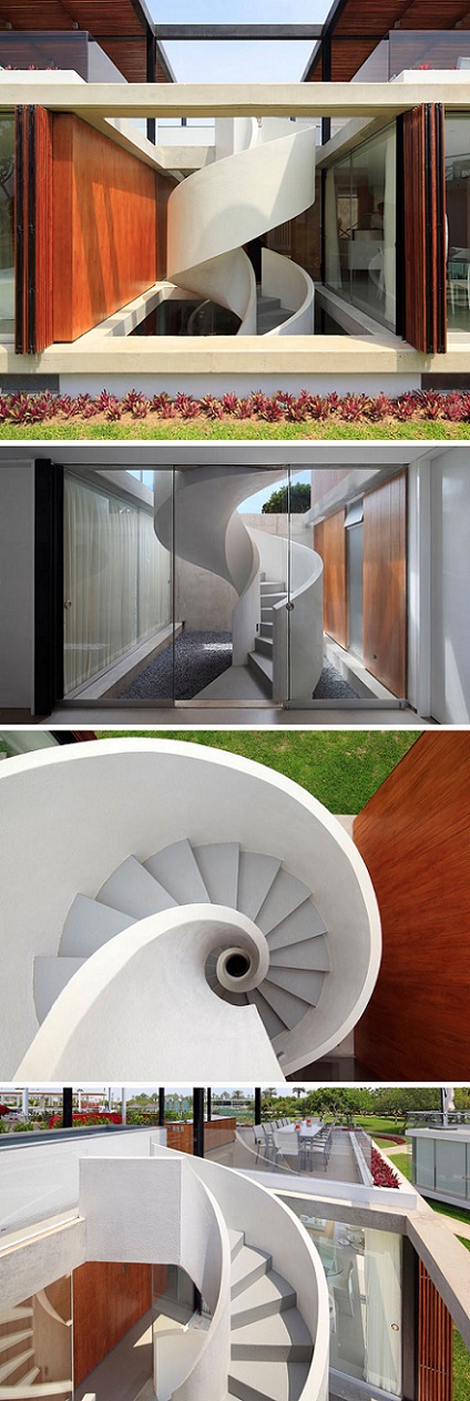 طراحی پلکان اسپیرال یا پلکان مارپیچی مدرن در فضای خانه از سراسر جهان