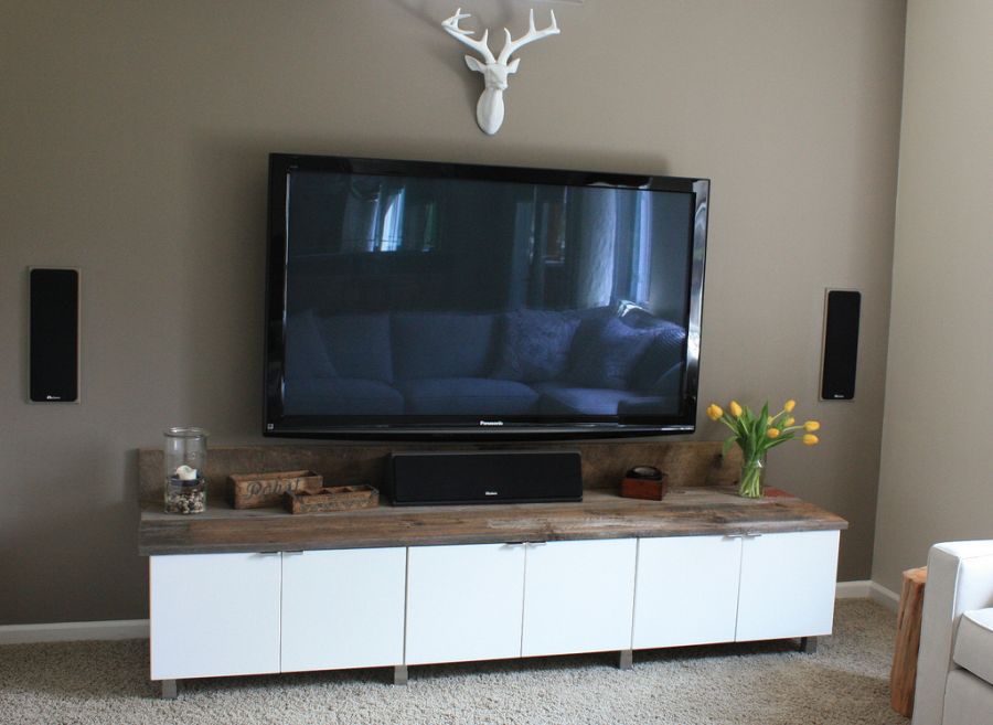 طرح‌های میز تلویزیون برند IKEA خودتان بسازید ؛ میز تلویزیون ای ک آ