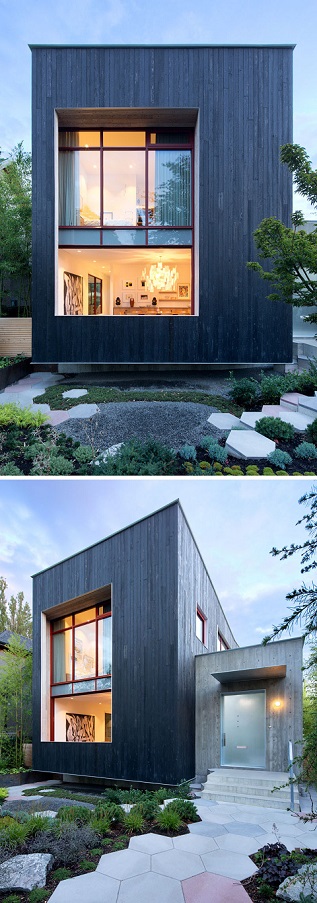 طراحی نما خانه با چوب سرو