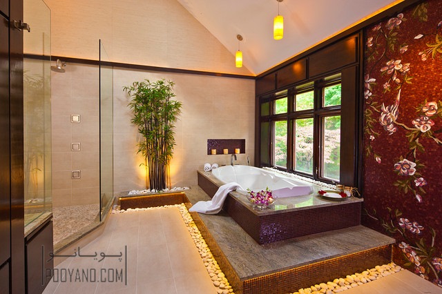طراحی داخلی سبک آسیایی در حمام