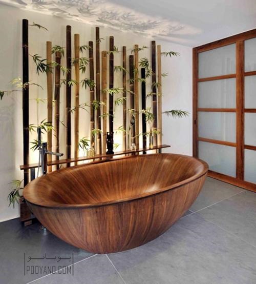 طراحی داخلی سبک آسیایی در حمام