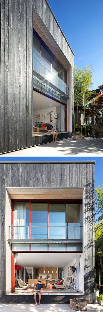 طراحی نما خانه با چوب سرو