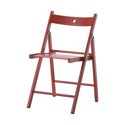 صندلی تاشو چوبی قرمز ایکیا TERJE