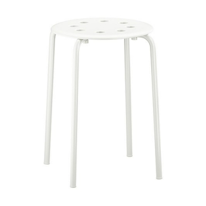 چهارپایه فلزی سفید ایکیا مدل MARIUS