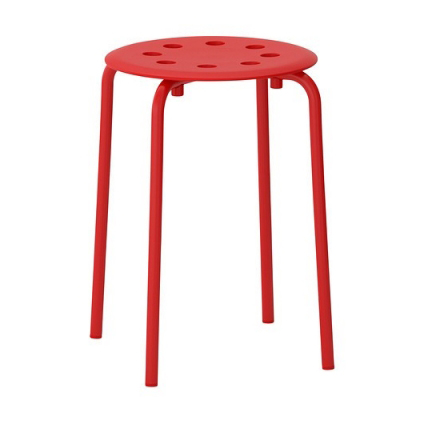 چهارپایه فلزی قرمز ایکیا مدل MARIUS