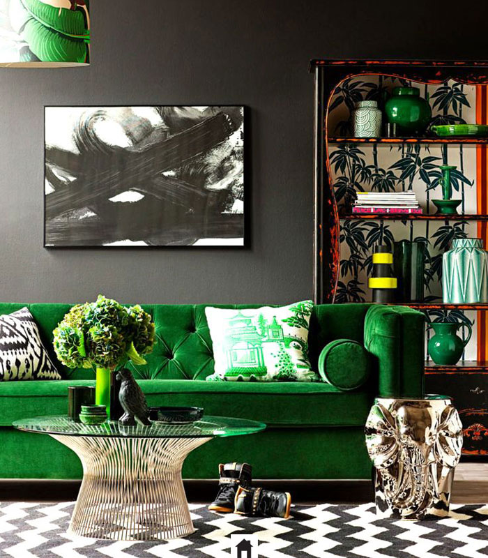 رنگ سبز در انواع فضاهای داخلی منزل