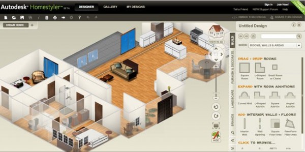ابزار طراحی منزل Autodesk Homestyler