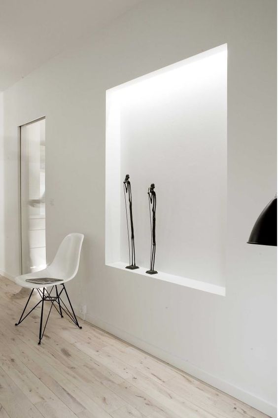 استفاده از روشنایی در تو رفتگی های دیوار در خانه های کوچک به دلیل کمبود جا از سیستم روشنایی کمکی