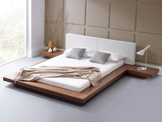 تخت خواب کوتاه در طراحی اتاق خواب