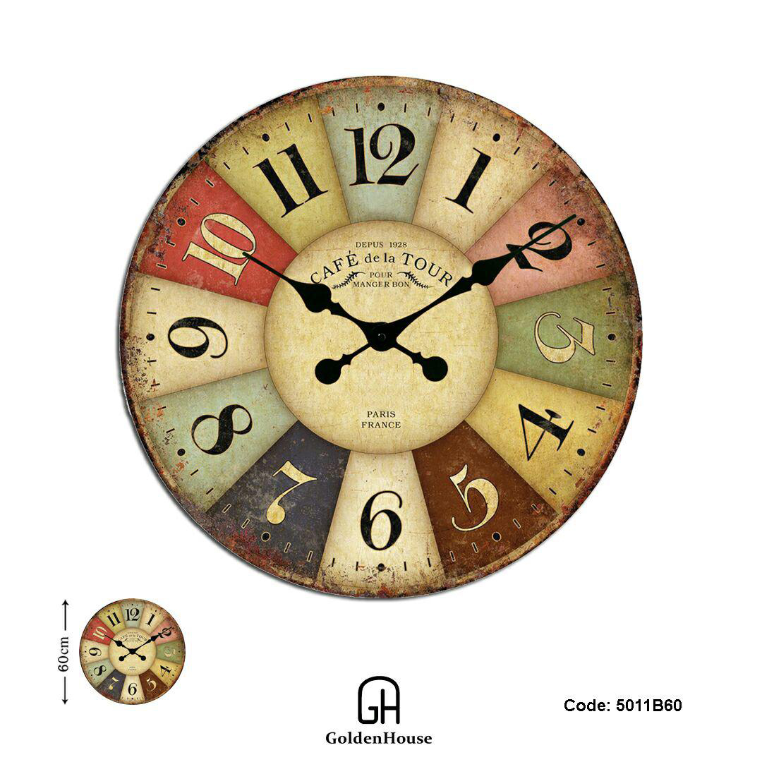 ساعت آنتیک پارچه ای گلدن هاوس مدل 5011B60