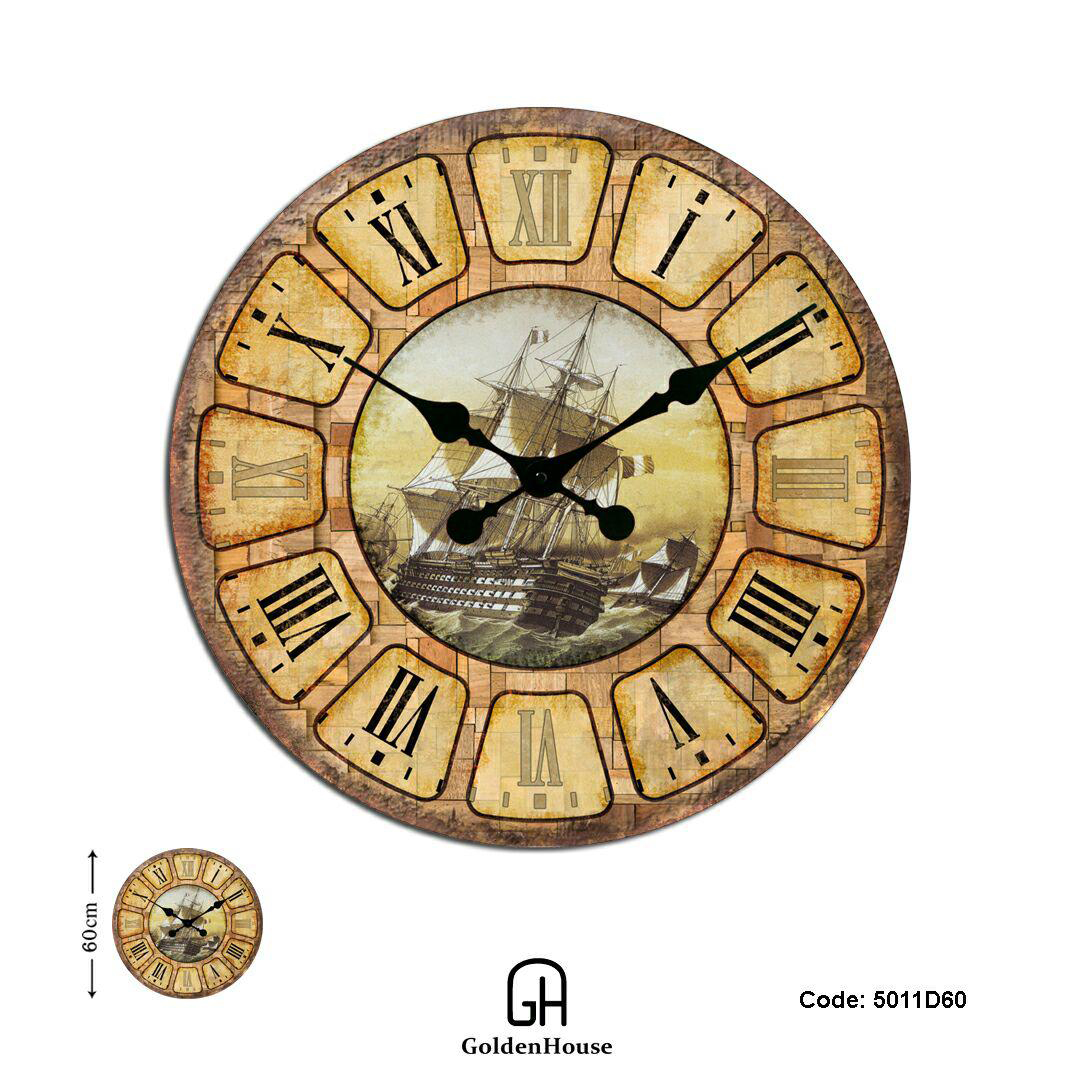 ساعت آنتیک پارچه ای گلدن هاوس مدل 5011D60