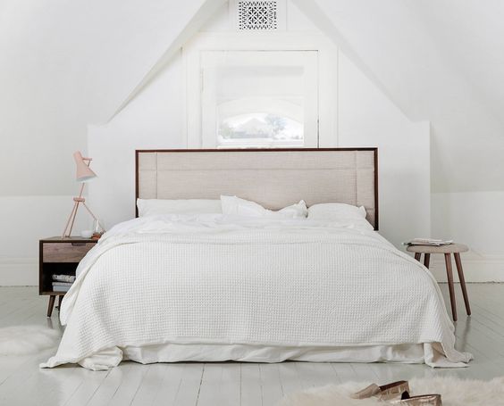 استفاده از رنگ سفید در اتاق خواب به سبک اسکاندیناوی