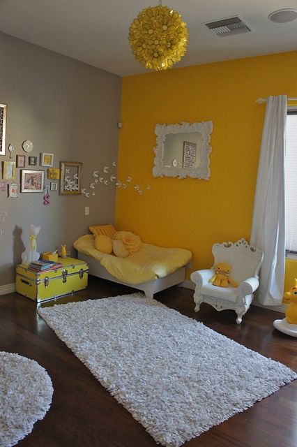 تنالیته های گرم و تاثیر گذار رنگ زرد در اتاق خواب دخترانه
